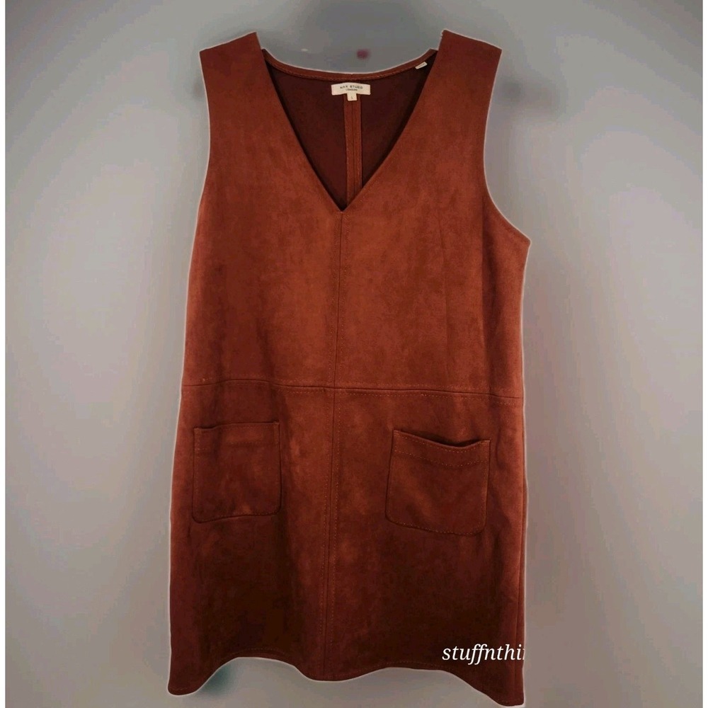 Max Studio Brown Sleeveless Dress